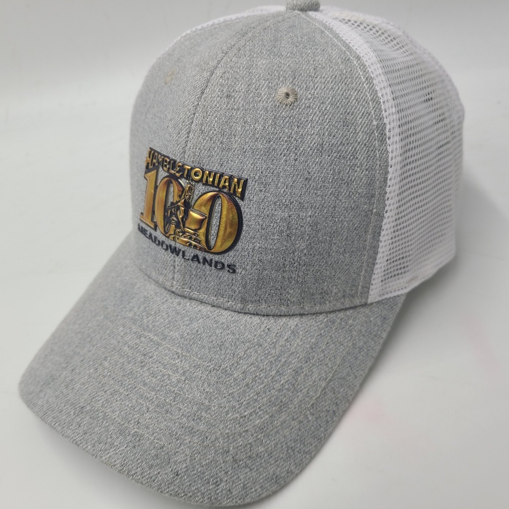 Hambletonian Hat Snapback Mesh Gray Horse Racing 100th Meadowlands Race Track